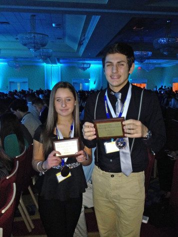 Kasandra Merlino and Greg Pappas were among the DECCA winners from Plymouth South