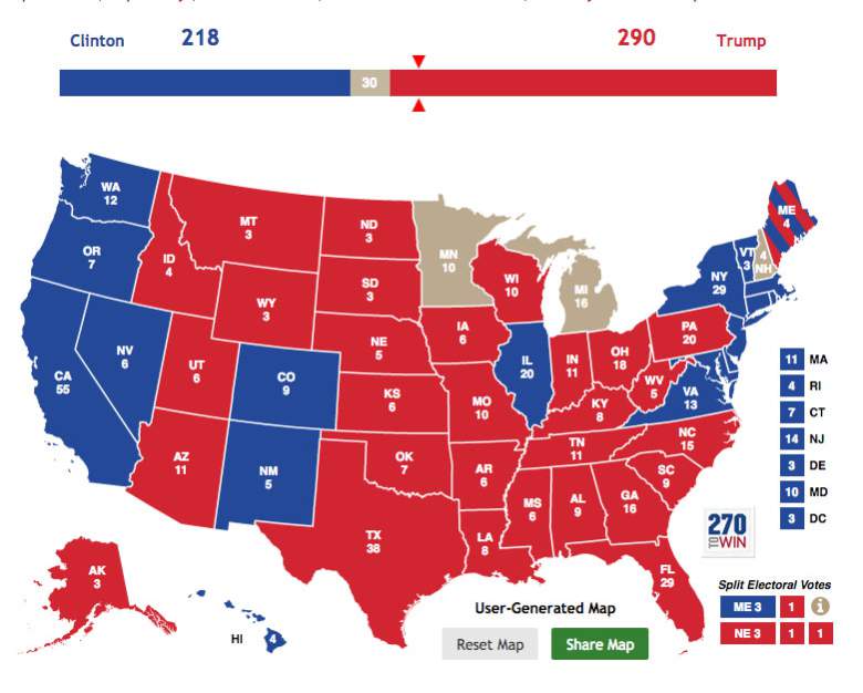 This+Electoral+map+shows+the+last+presidential+election.